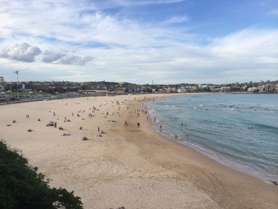Australia Bondi Beach sand shore and ocean