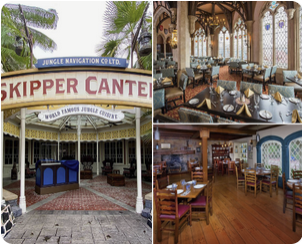 Image mosaic of restaurants in Disney World
