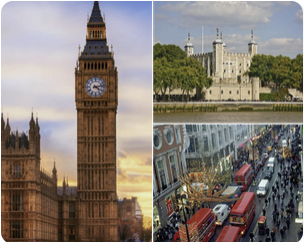 Image mosaic of locations in London