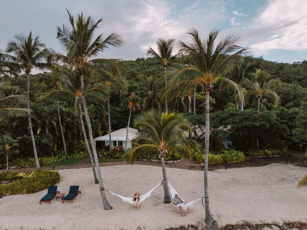 Island scenery around the luxury resort