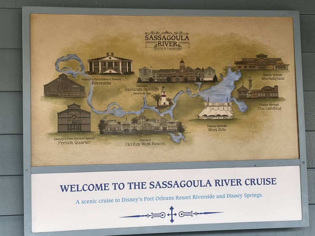 map of the scenic cruise at Disney Springs