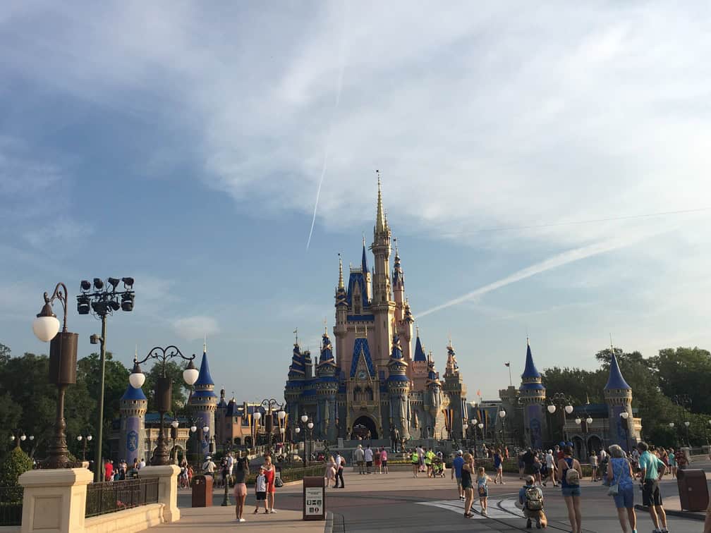 view down main street to cinderella's castle in Magic Kingdom